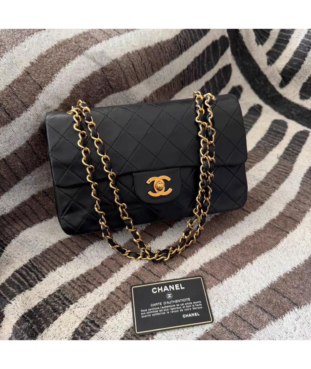 CHANEL Черная кожаная сумка через плечо, фото 9