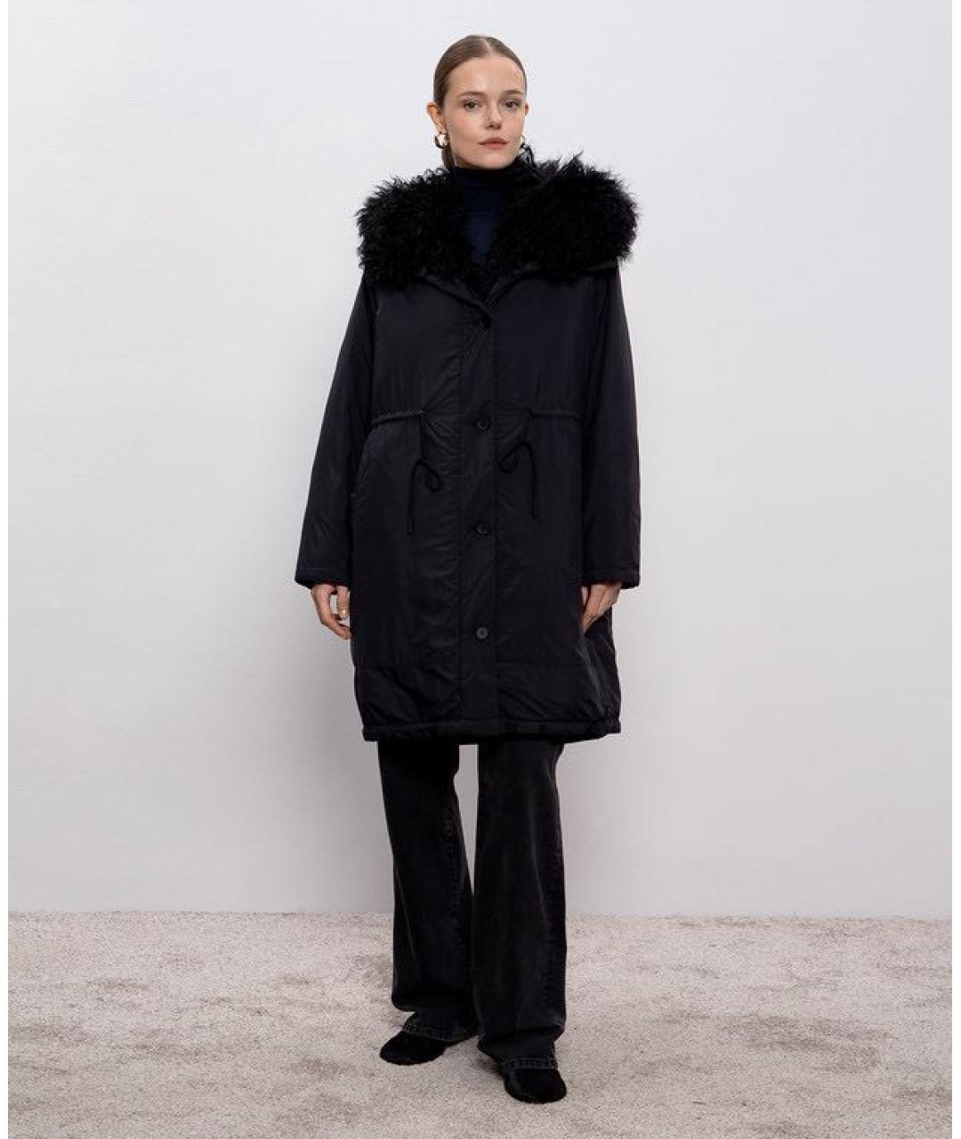 YVES SALOMON Черная парка, фото 2
