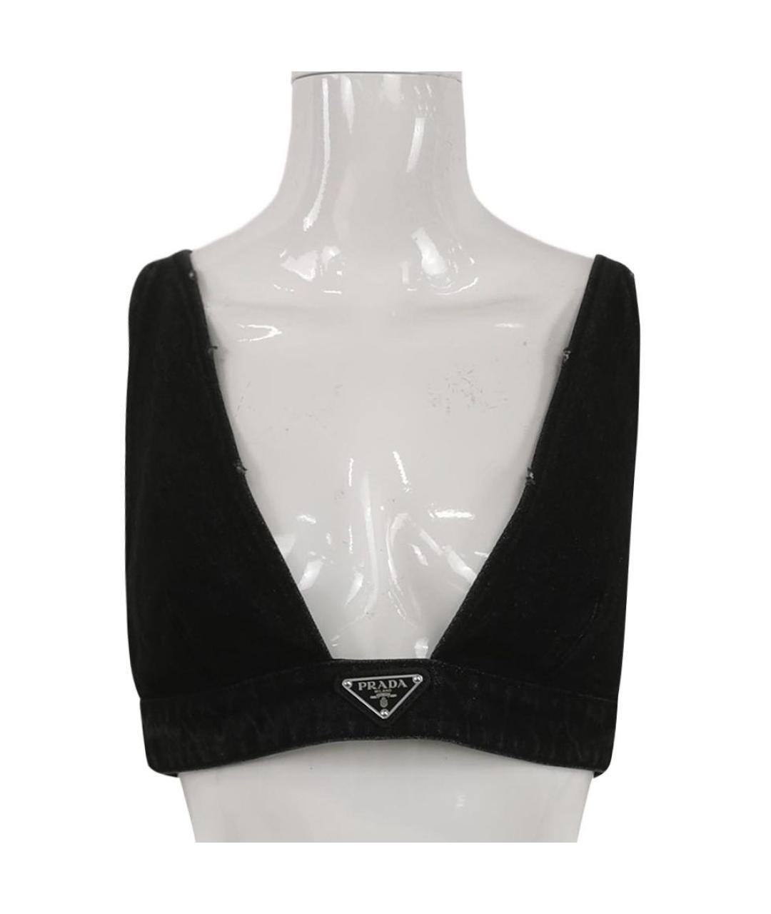 PRADA Черная хлопковая майка, фото 6