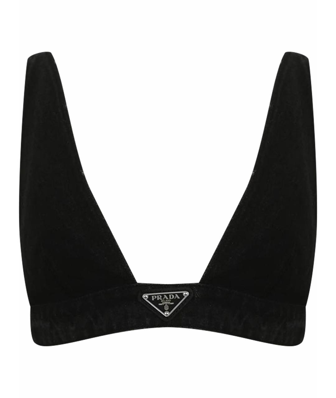 PRADA Черная хлопковая майка, фото 1