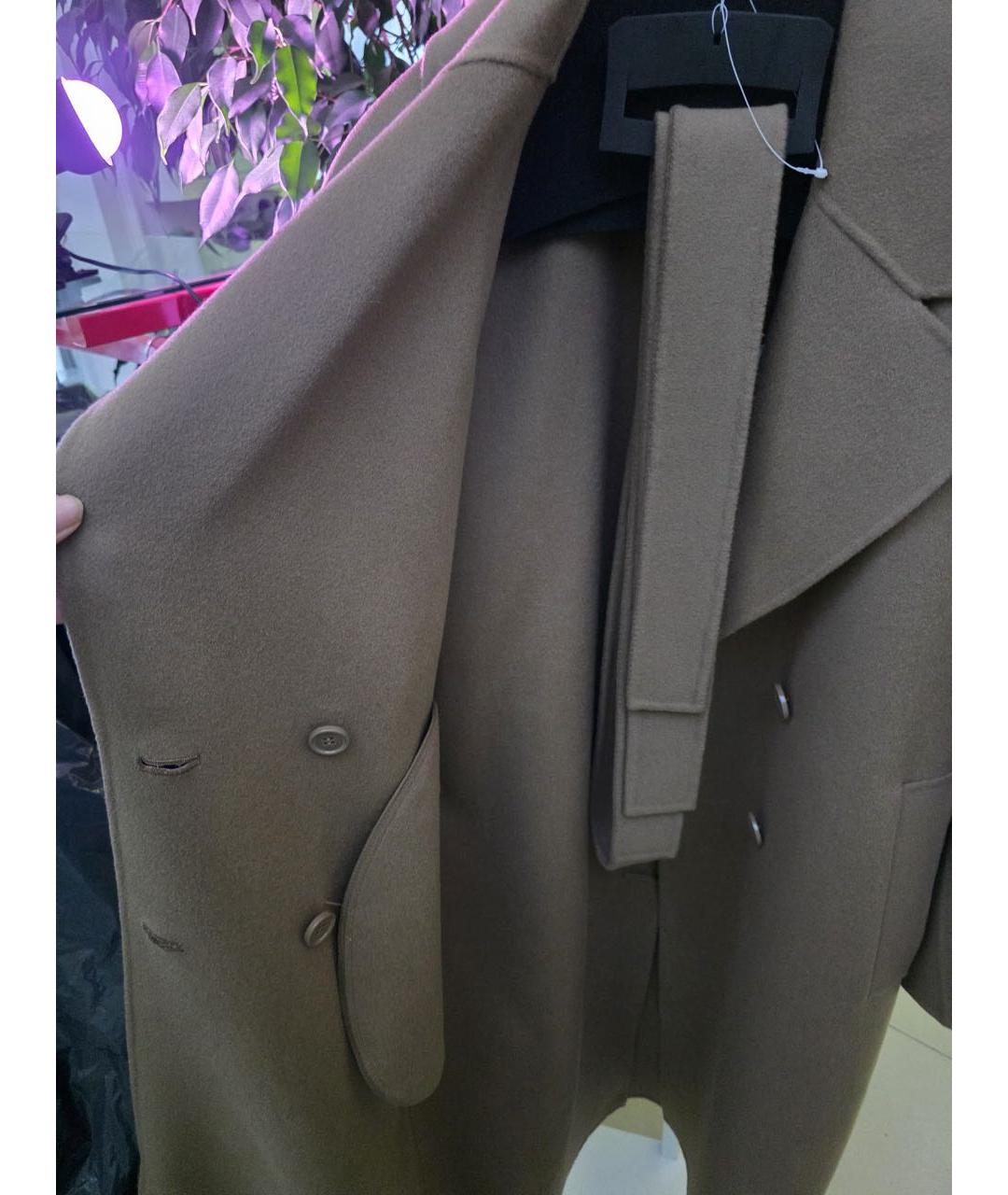 'S MAX MARA Бежевое шерстяное пальто, фото 5