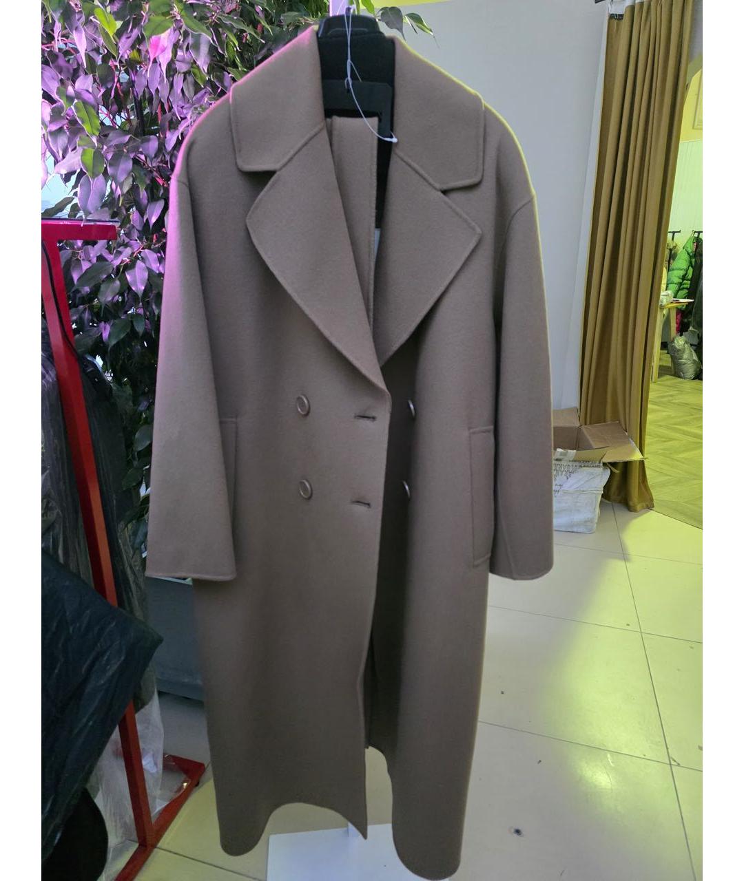 'S MAX MARA Бежевое шерстяное пальто, фото 3