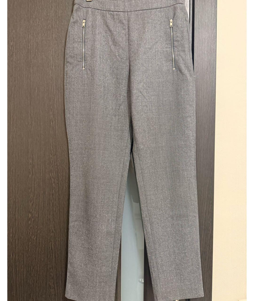 STELLA MCCARTNEY Антрацитовые шерстяные прямые брюки, фото 7