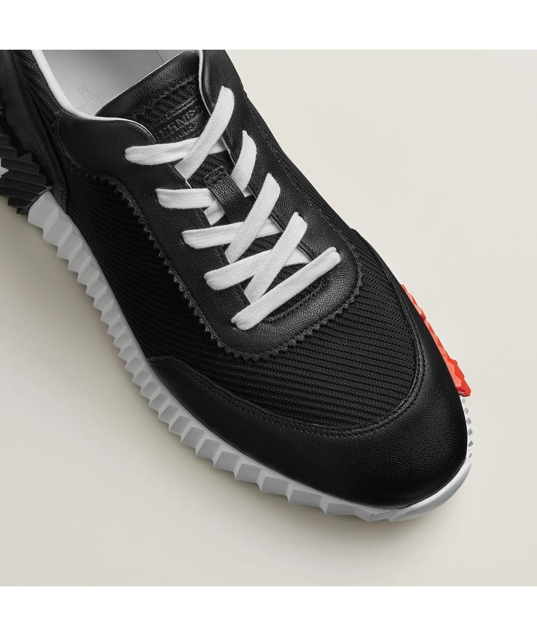 HERMES Черные текстильные низкие кроссовки / кеды, фото 7