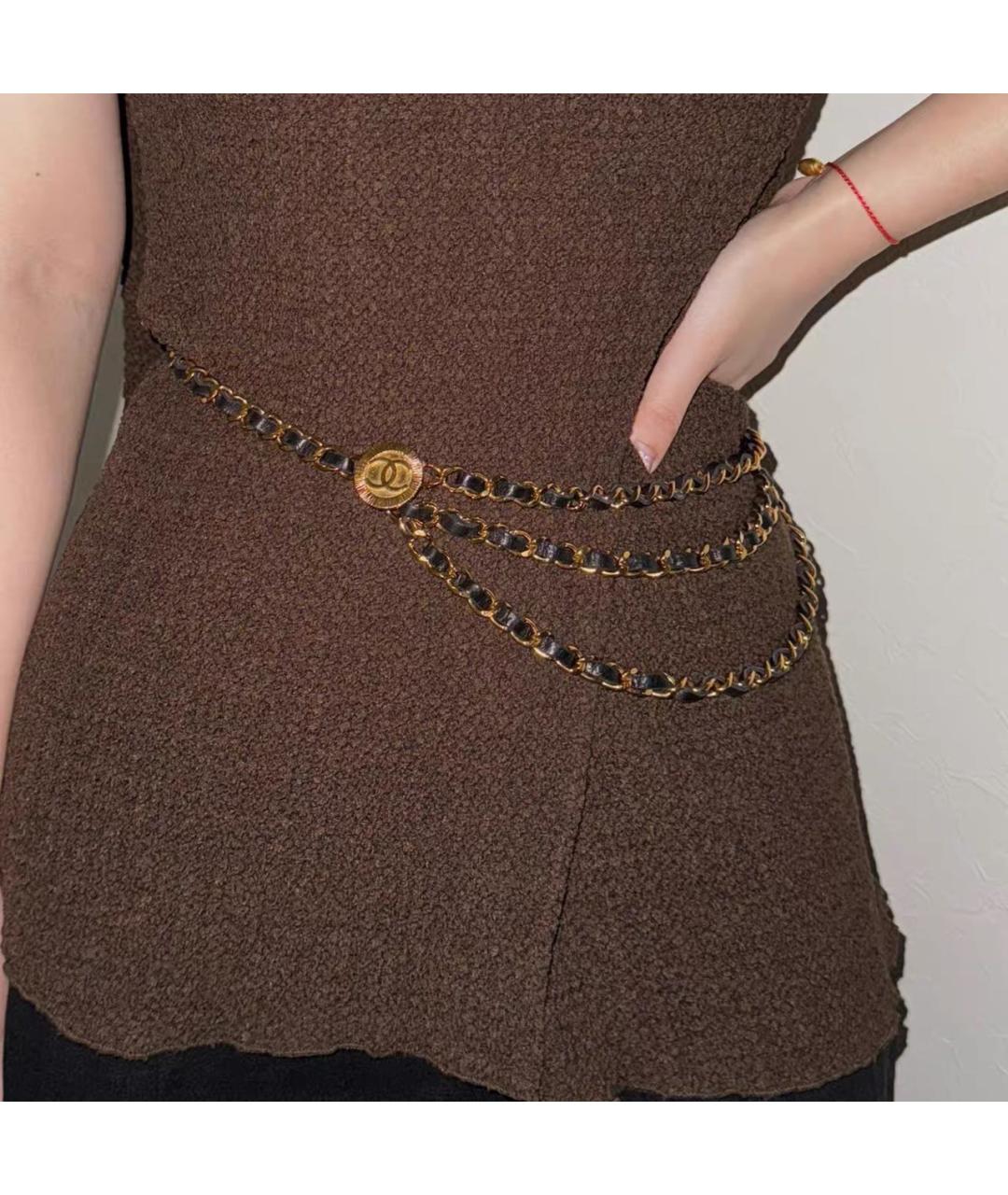 CHANEL Черный ремень, фото 3