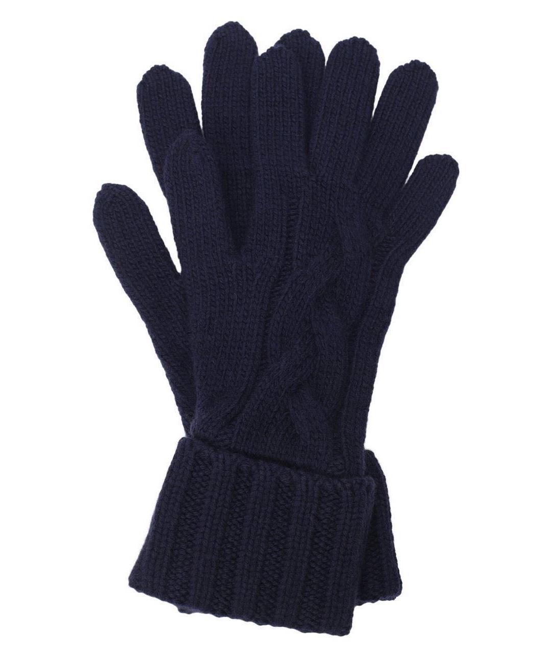 CHANEL Темно-синие кашемировые перчатки, фото 4