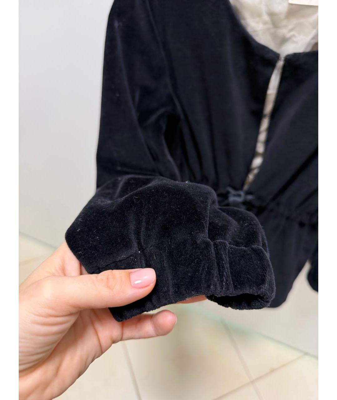 BLUGIRL Черный бархатный кардиган, фото 3