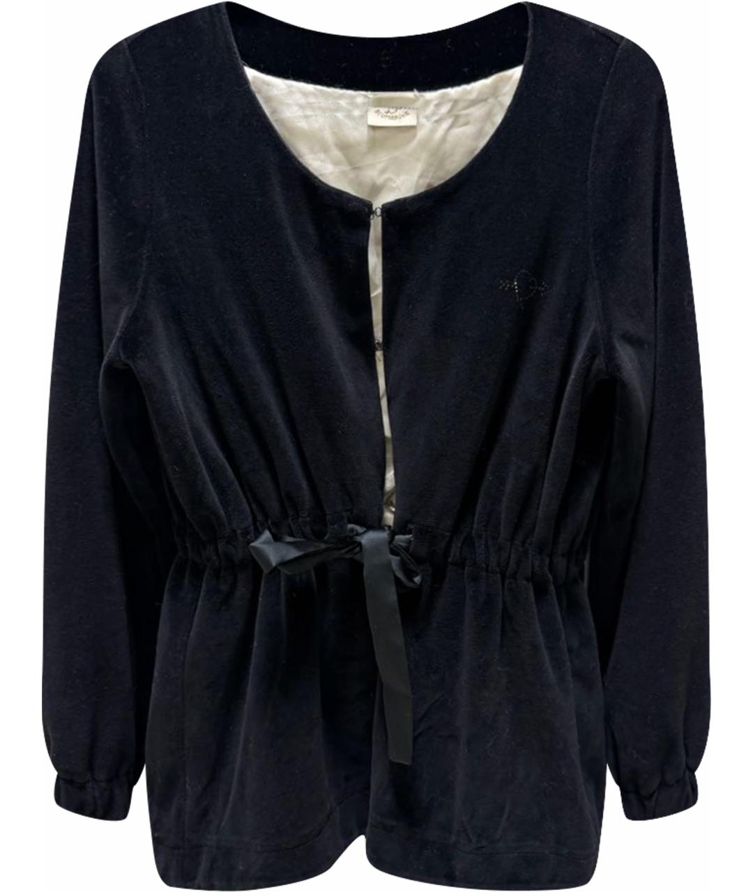 BLUGIRL Черный бархатный кардиган, фото 1