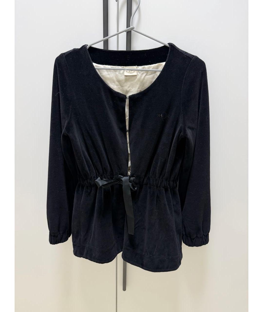 BLUGIRL Черный бархатный кардиган, фото 7