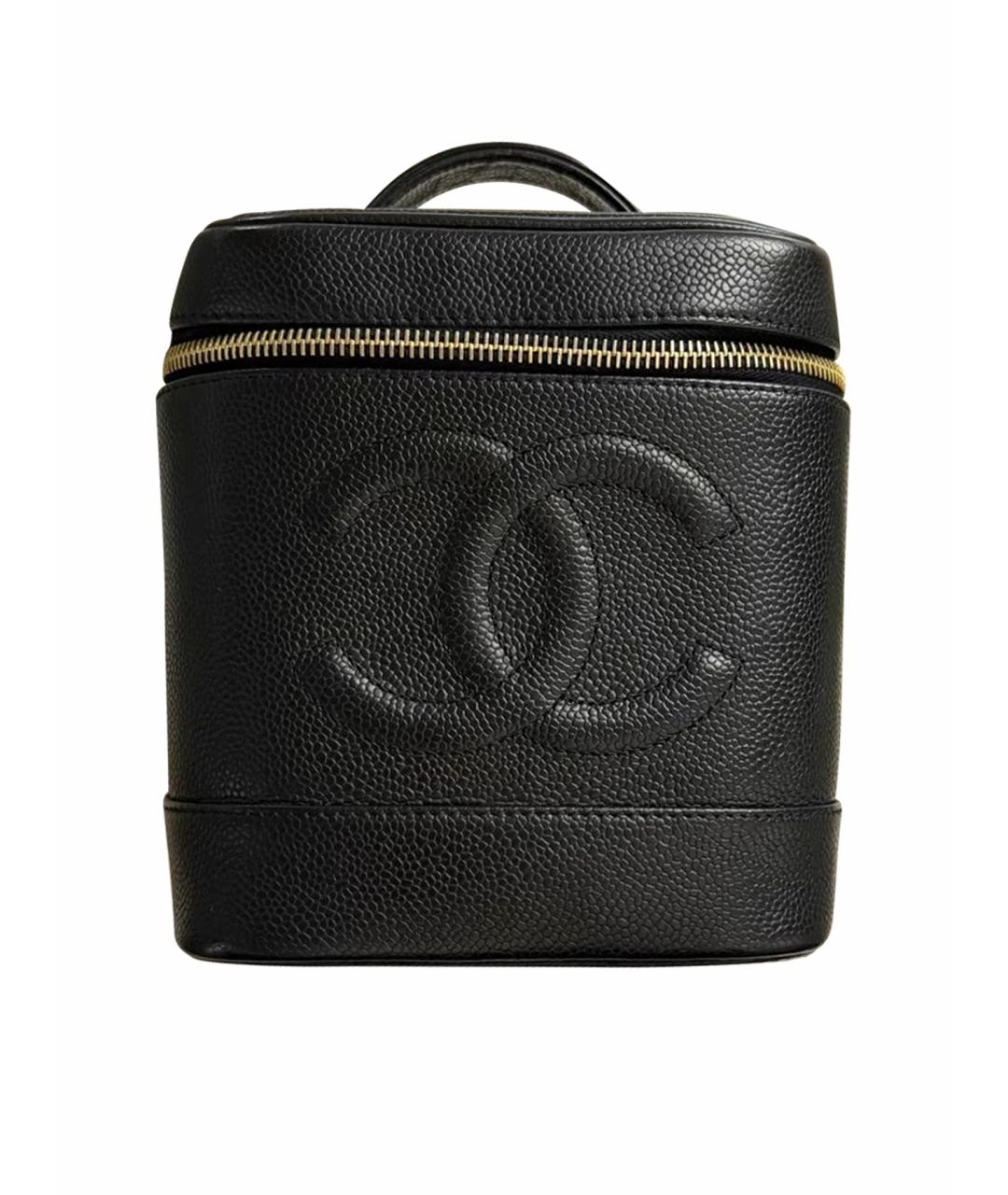 CHANEL Черная кожаная косметичка, фото 1
