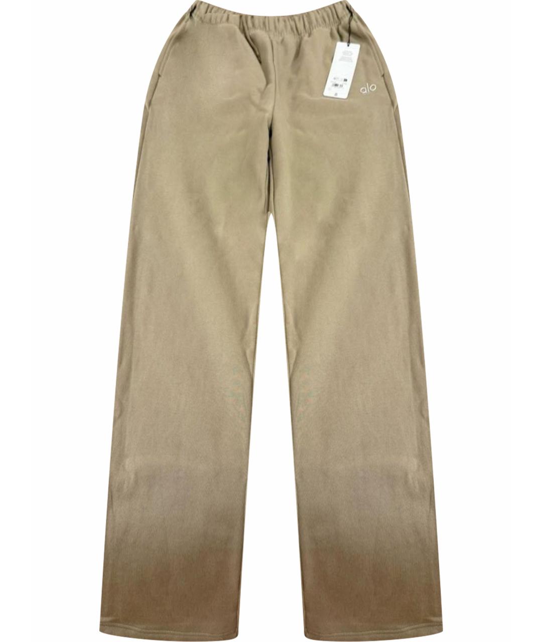 ALO YOGA Бежевые хлопковые спортивные брюки и шорты, фото 1