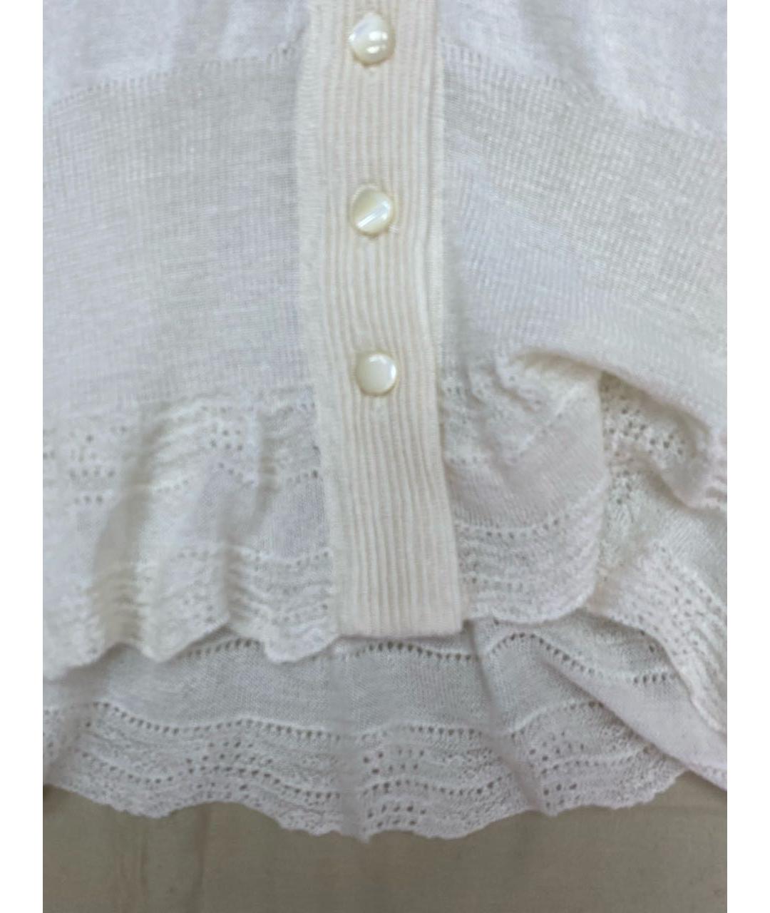 SAINT LAURENT Белый кашемировый кардиган, фото 4