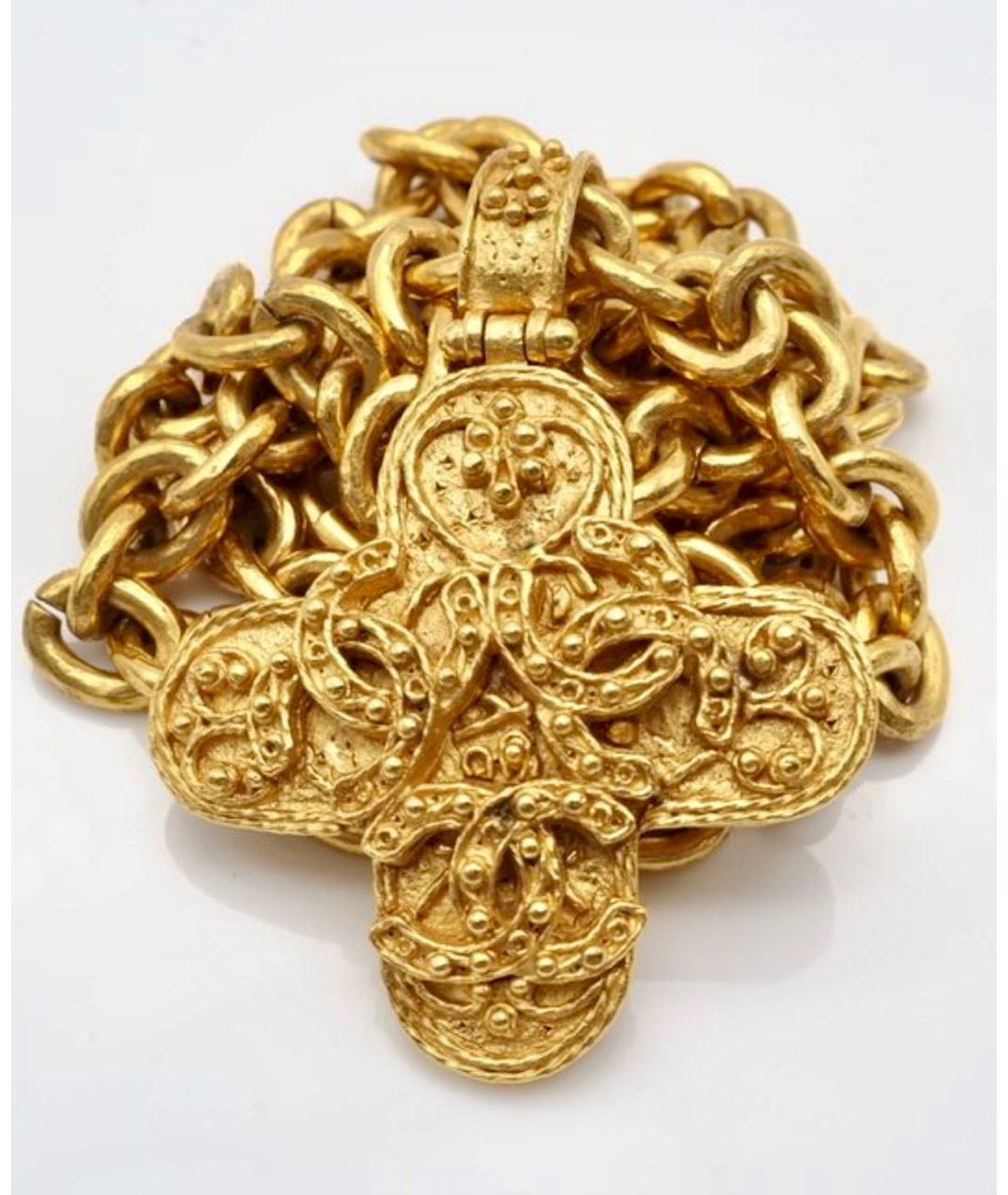 CHANEL Золотое позолоченное колье, фото 7