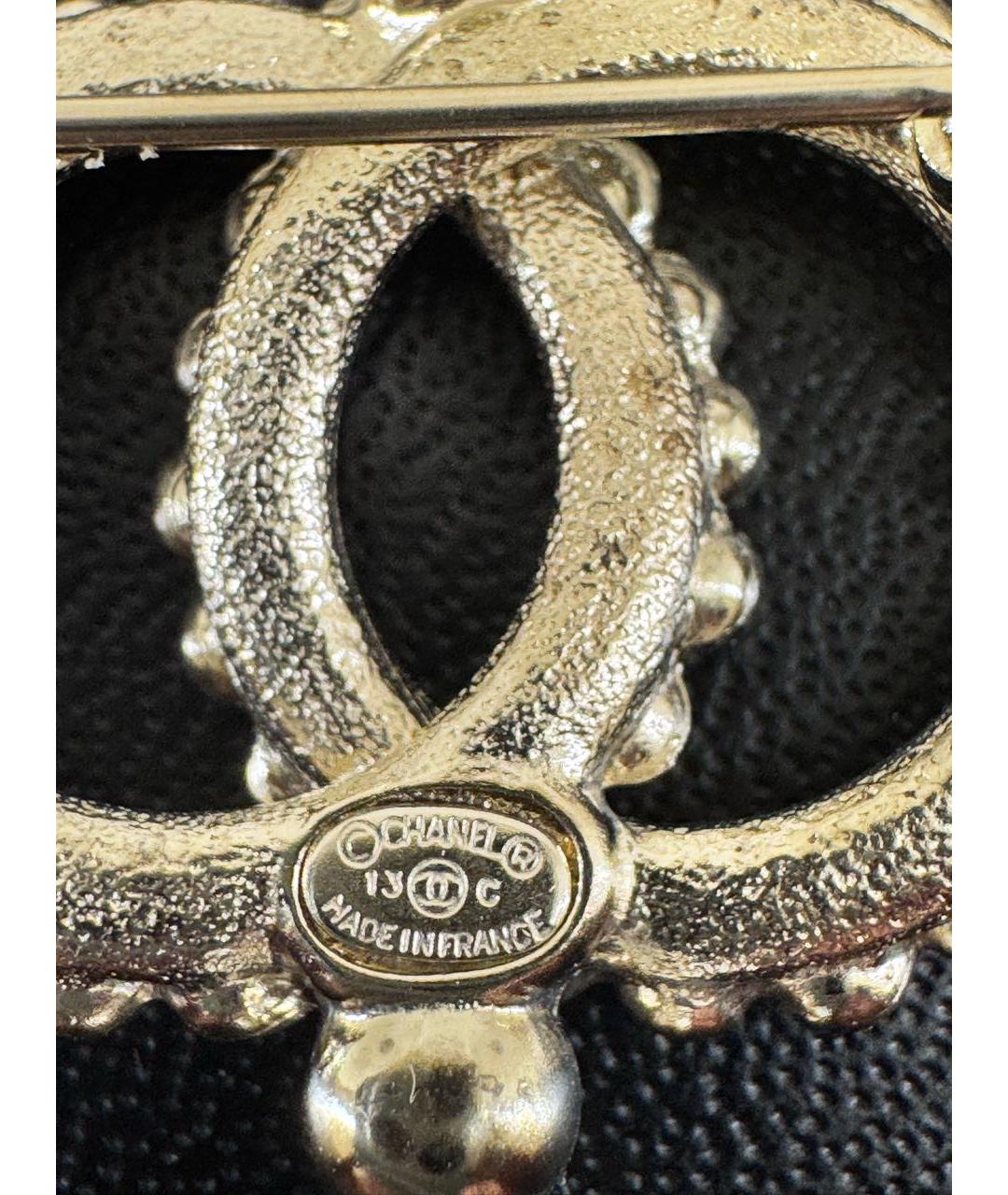CHANEL Золотая металлическая булавка / брошь, фото 6