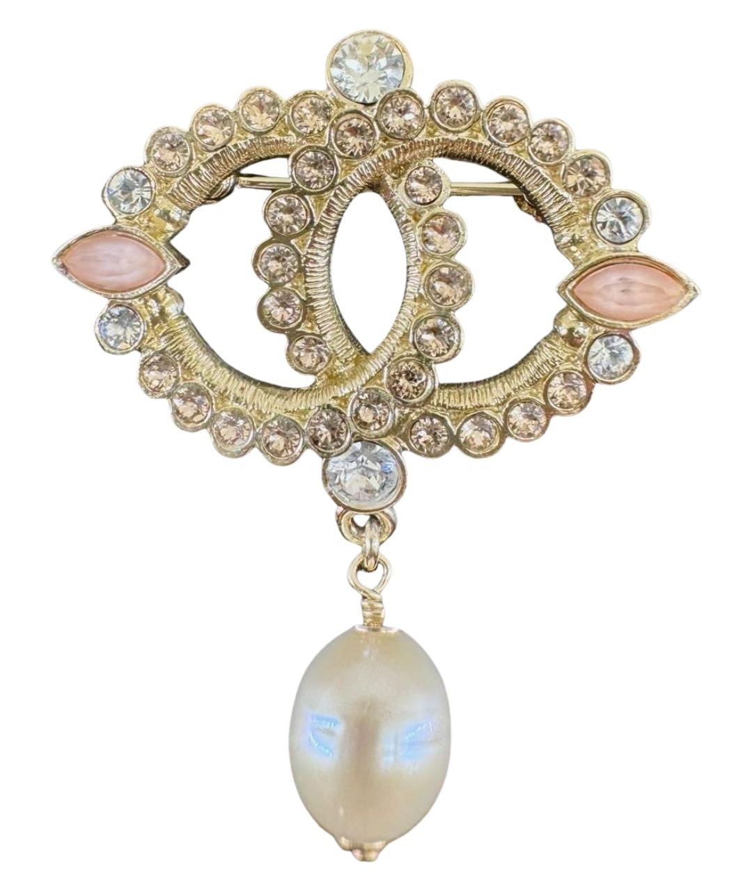 CHANEL Золотая металлическая булавка / брошь, фото 1