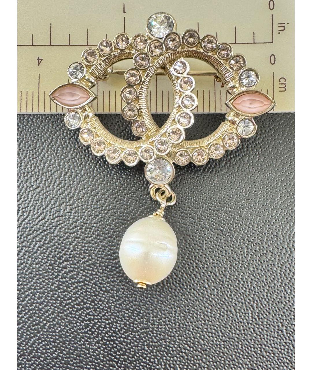 CHANEL Золотая металлическая булавка / брошь, фото 4