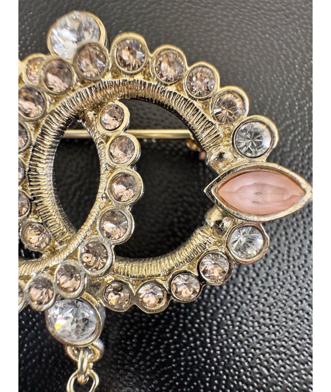 CHANEL Золотая металлическая булавка / брошь, фото 2