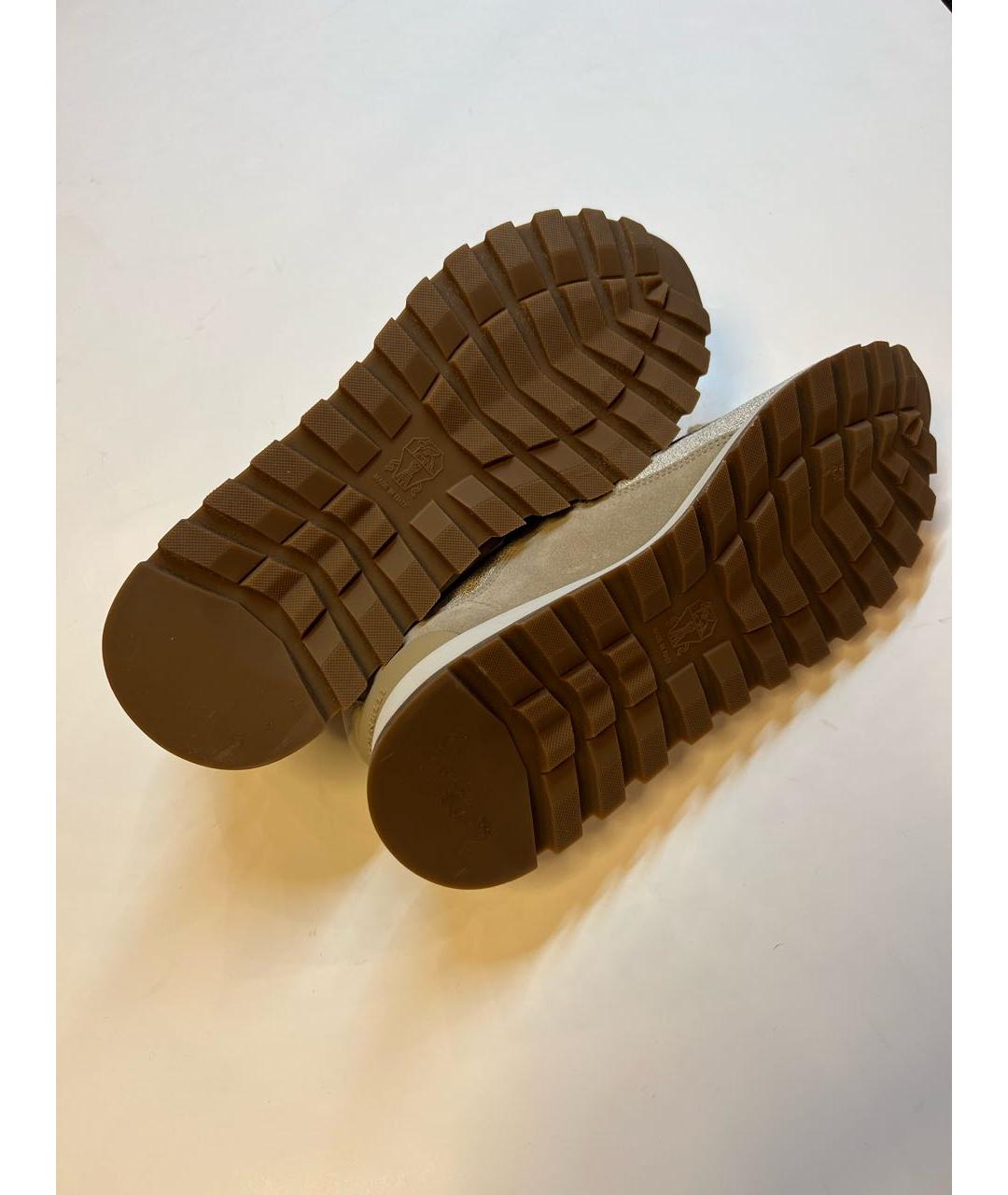 BRUNELLO CUCINELLI Бежевые текстильные кроссовки, фото 7