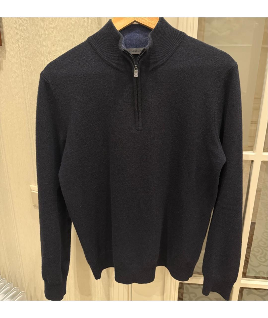 CORNELIANI Темно-синий шерстяной джемпер / свитер, фото 5