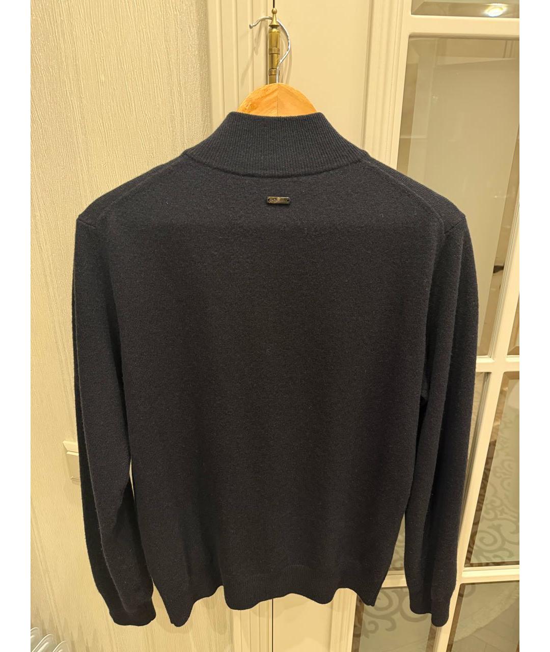 CORNELIANI Темно-синий шерстяной джемпер / свитер, фото 2