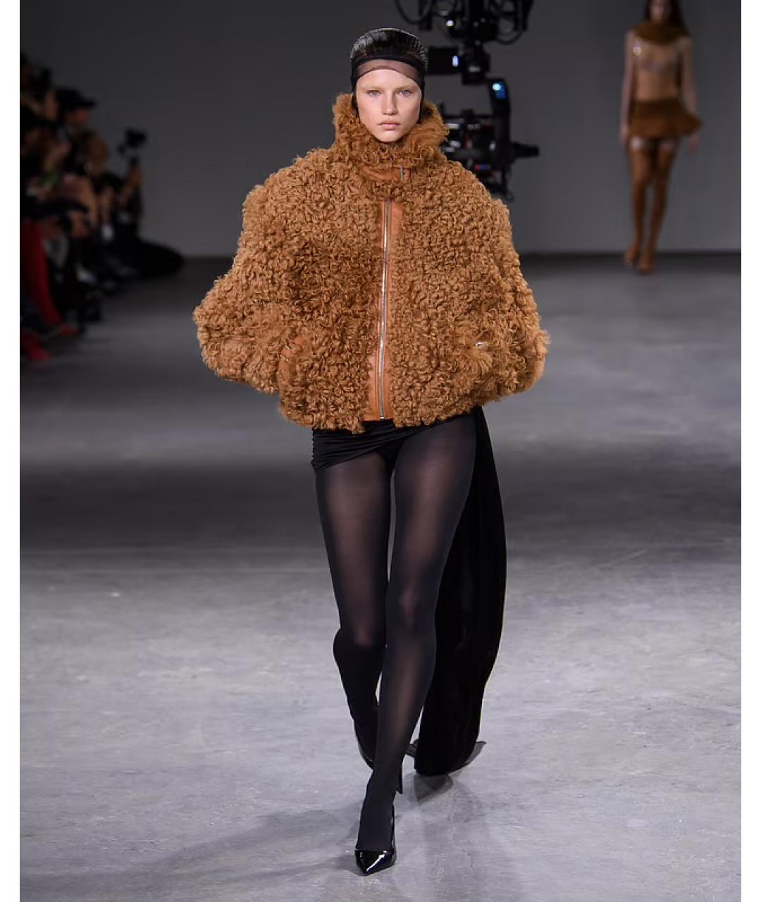 DAVID KOMA Белая кожаная дубленка, фото 5