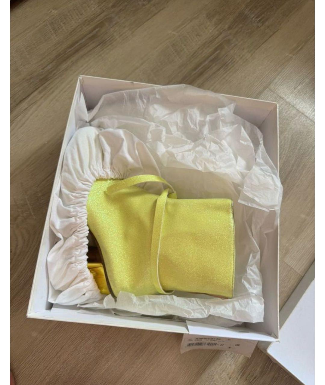 MAISON MARGIELA Желтые кожаные ботильоны, фото 6