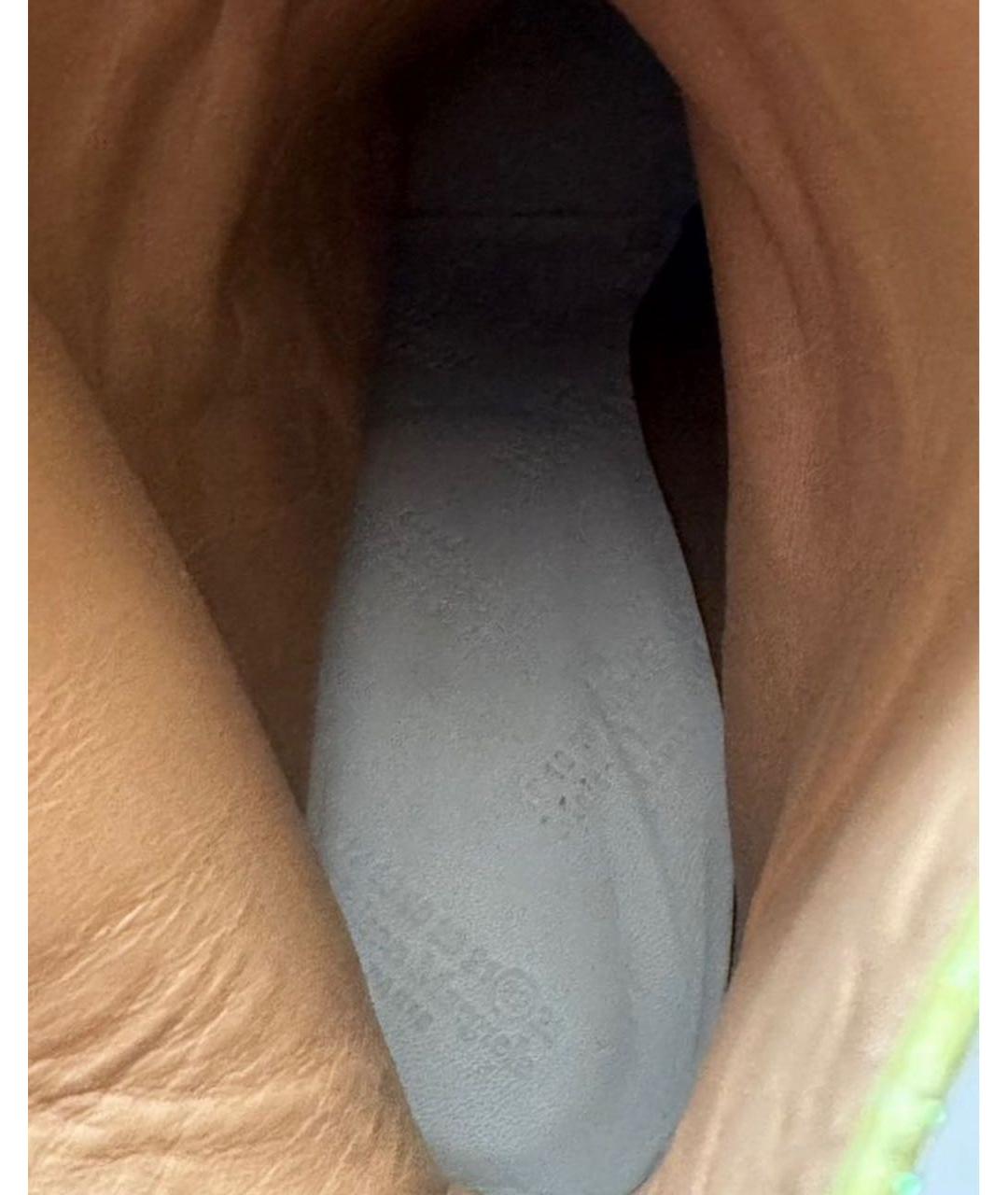 MAISON MARGIELA Желтые кожаные ботильоны, фото 4