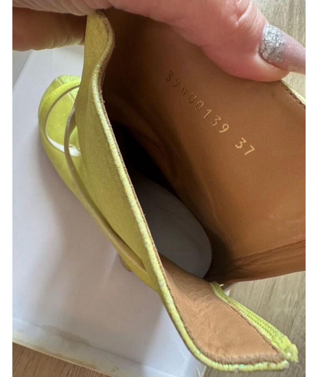 MAISON MARGIELA Желтые кожаные ботильоны, фото 3