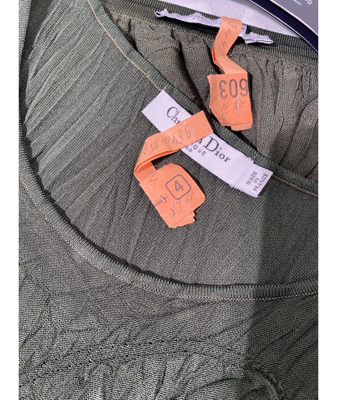 CHRISTIAN DIOR Зеленый полиэстеровый костюм с юбками, фото 8