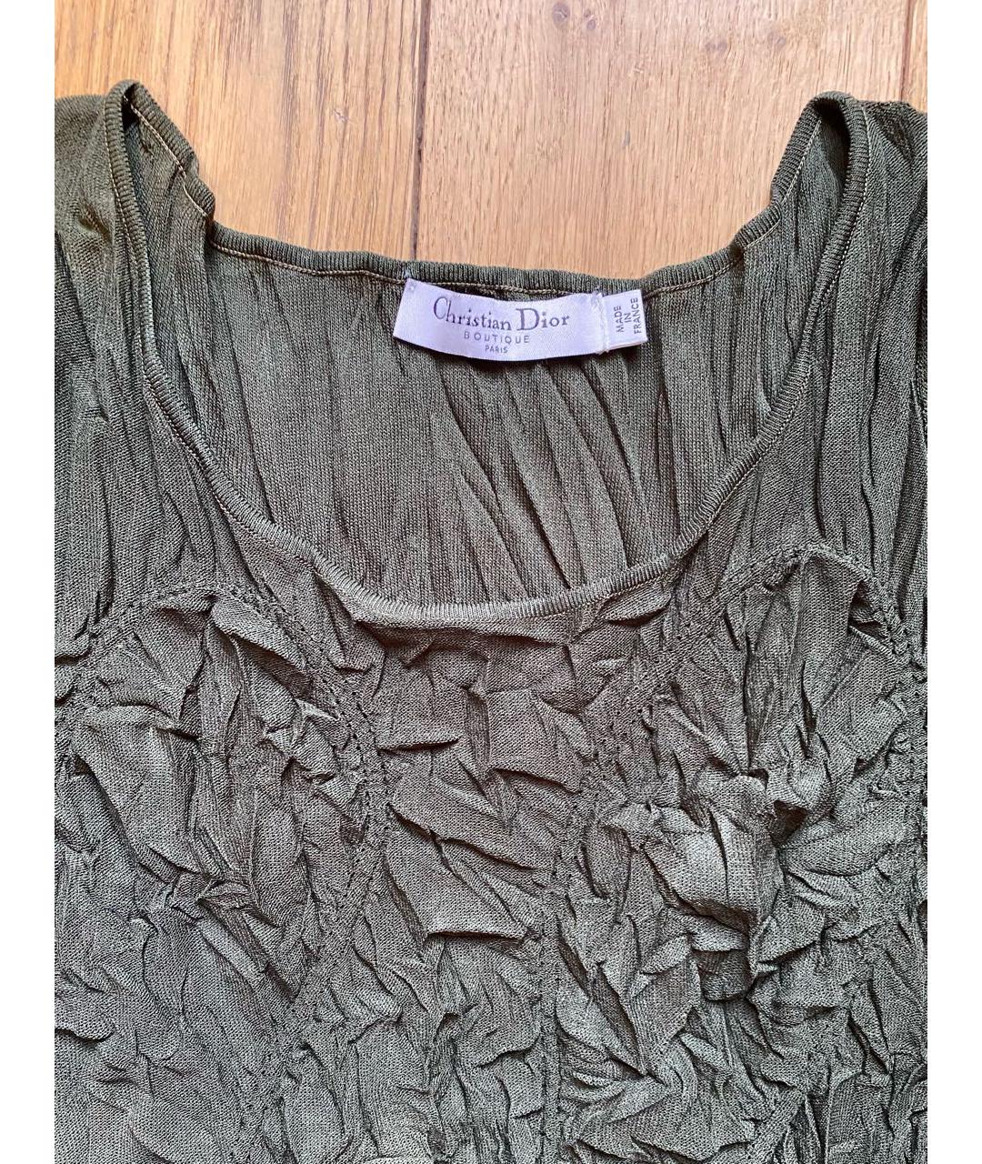 CHRISTIAN DIOR Зеленый полиэстеровый костюм с юбками, фото 4