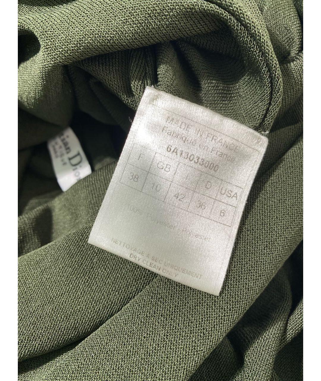 CHRISTIAN DIOR Зеленый полиэстеровый костюм с юбками, фото 7