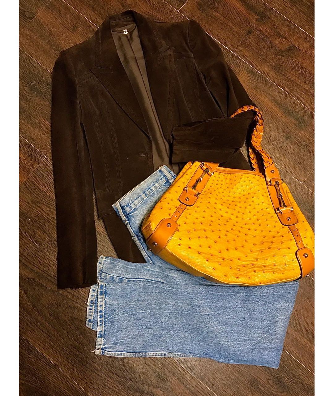 GUCCI Оранжевая сумка тоут из экзотической кожи, фото 8