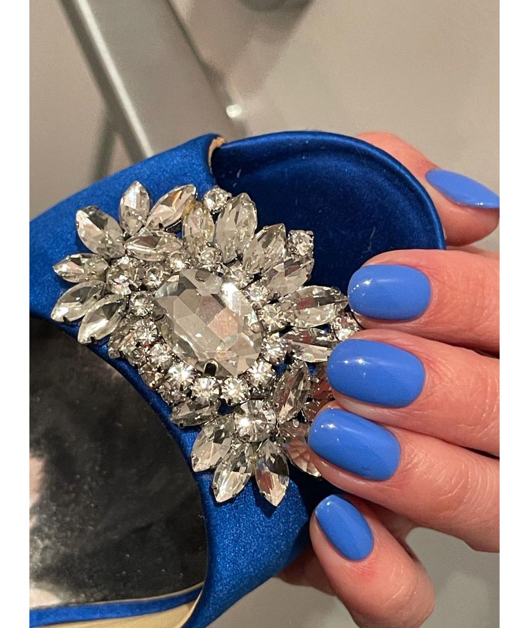 BADGLEY MISCHKA Синие текстильные туфли, фото 5