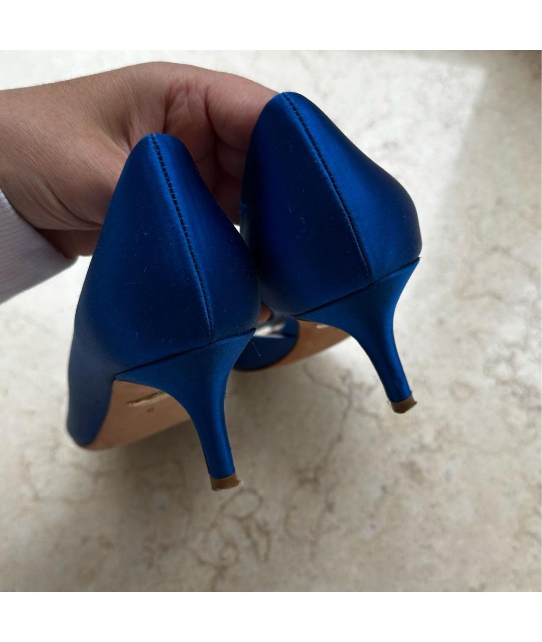 BADGLEY MISCHKA Синие текстильные туфли, фото 3