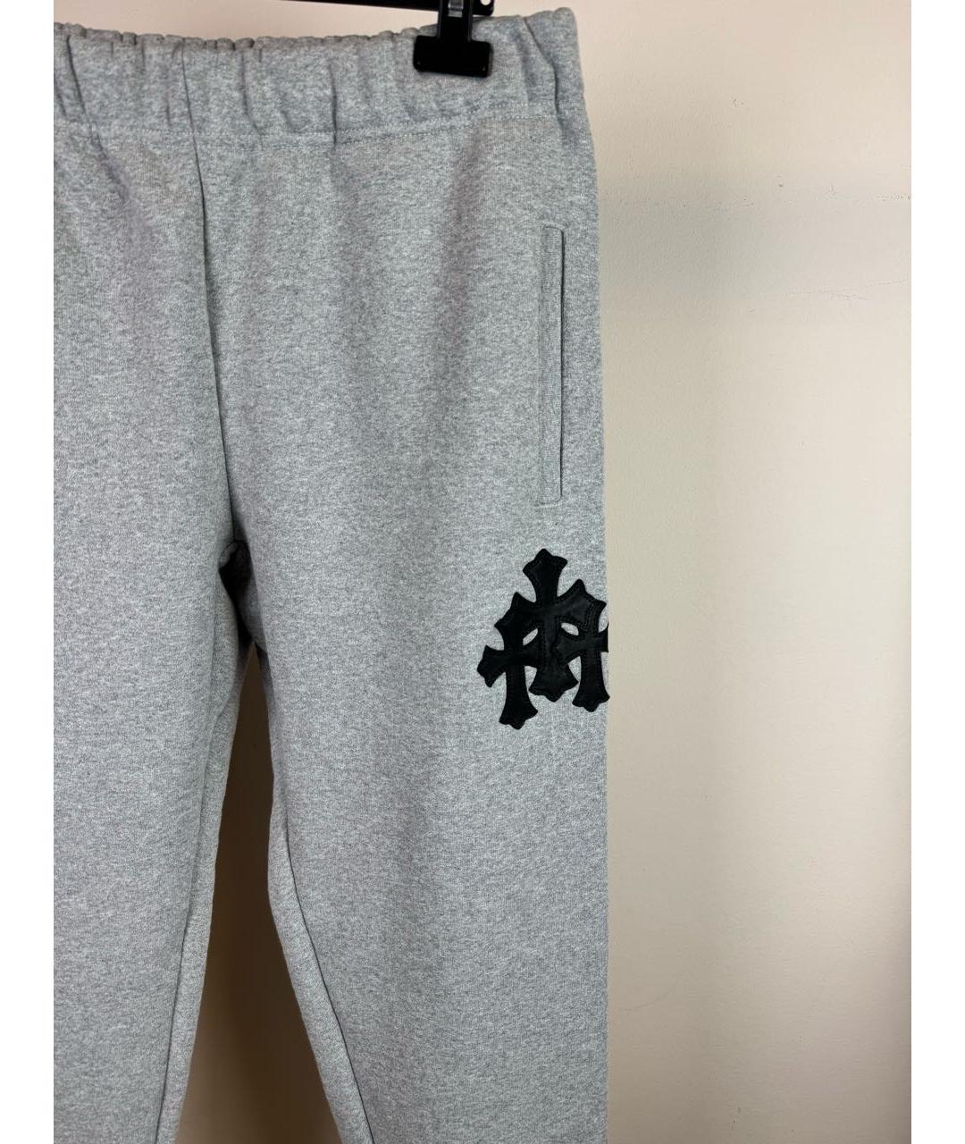 CHROME HEARTS Серые хлопковые повседневные брюки, фото 3