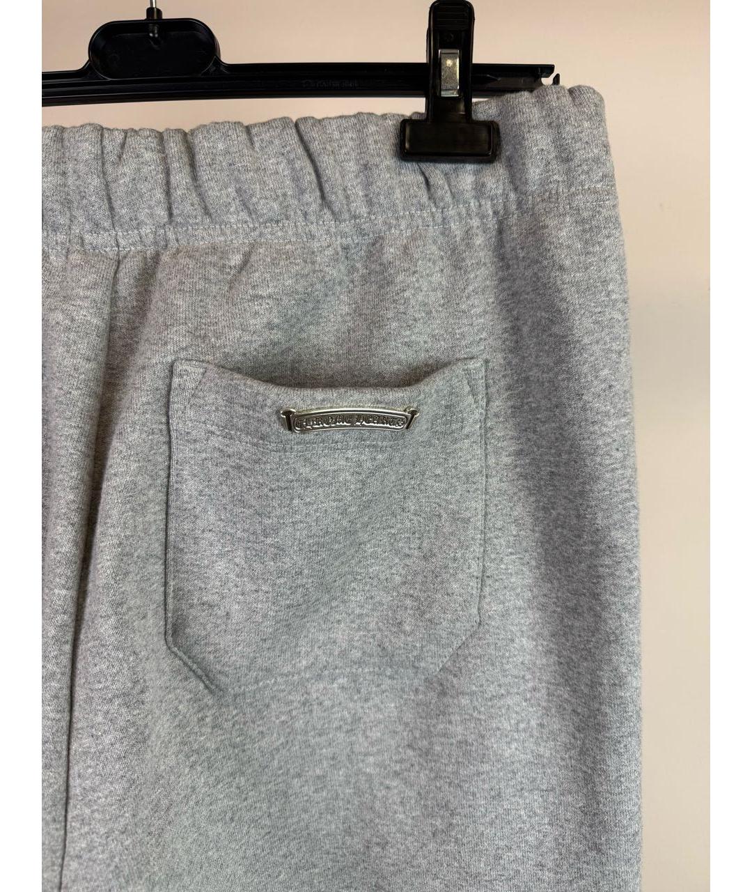 CHROME HEARTS Серые хлопковые повседневные брюки, фото 6