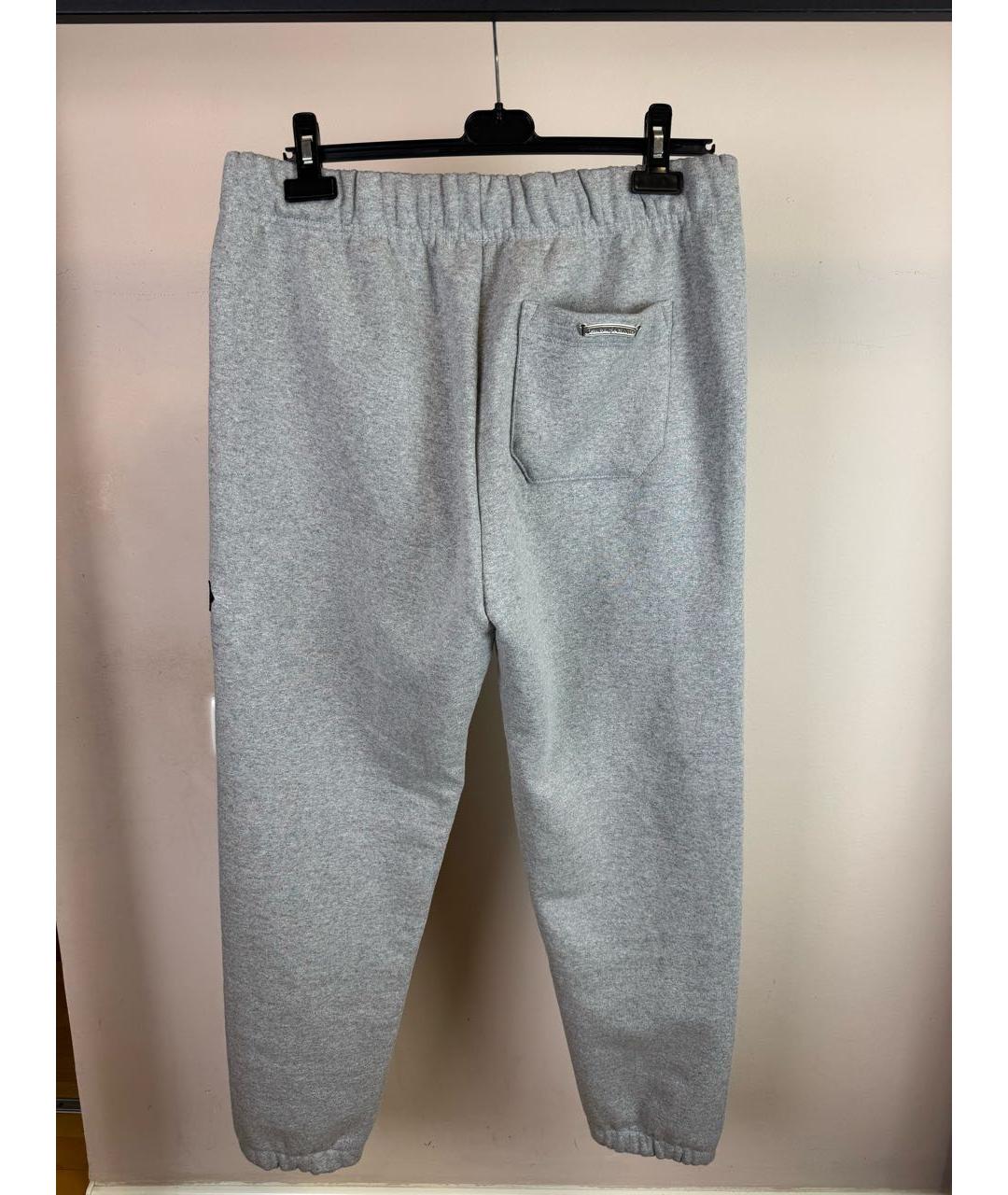 CHROME HEARTS Серые хлопковые повседневные брюки, фото 5