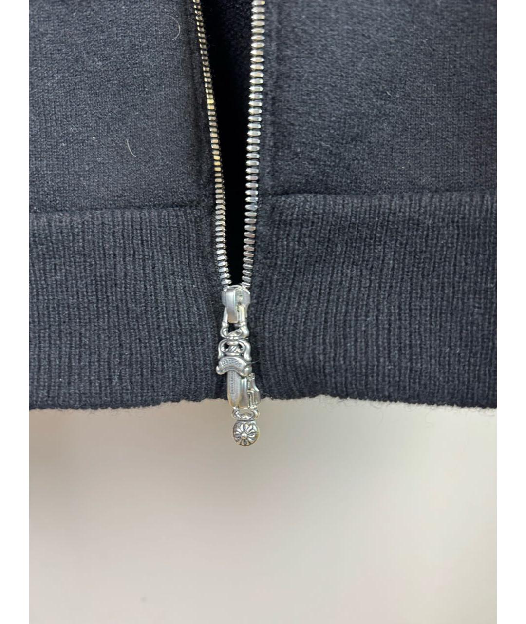 CHROME HEARTS Черный кашемировый кардиган, фото 7