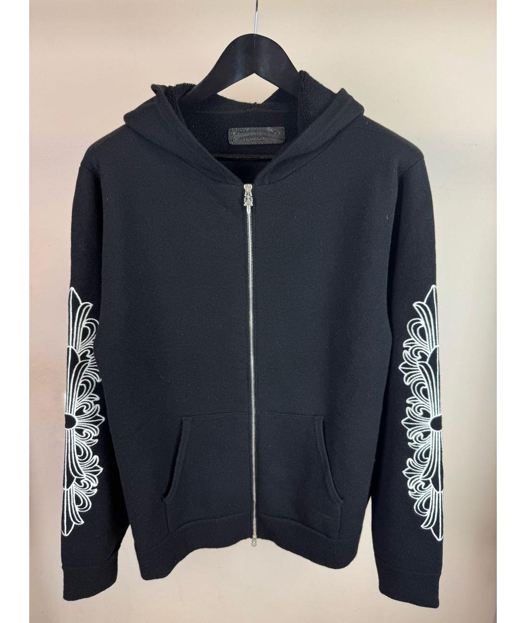 CHROME HEARTS Черный кашемировый кардиган, фото 2