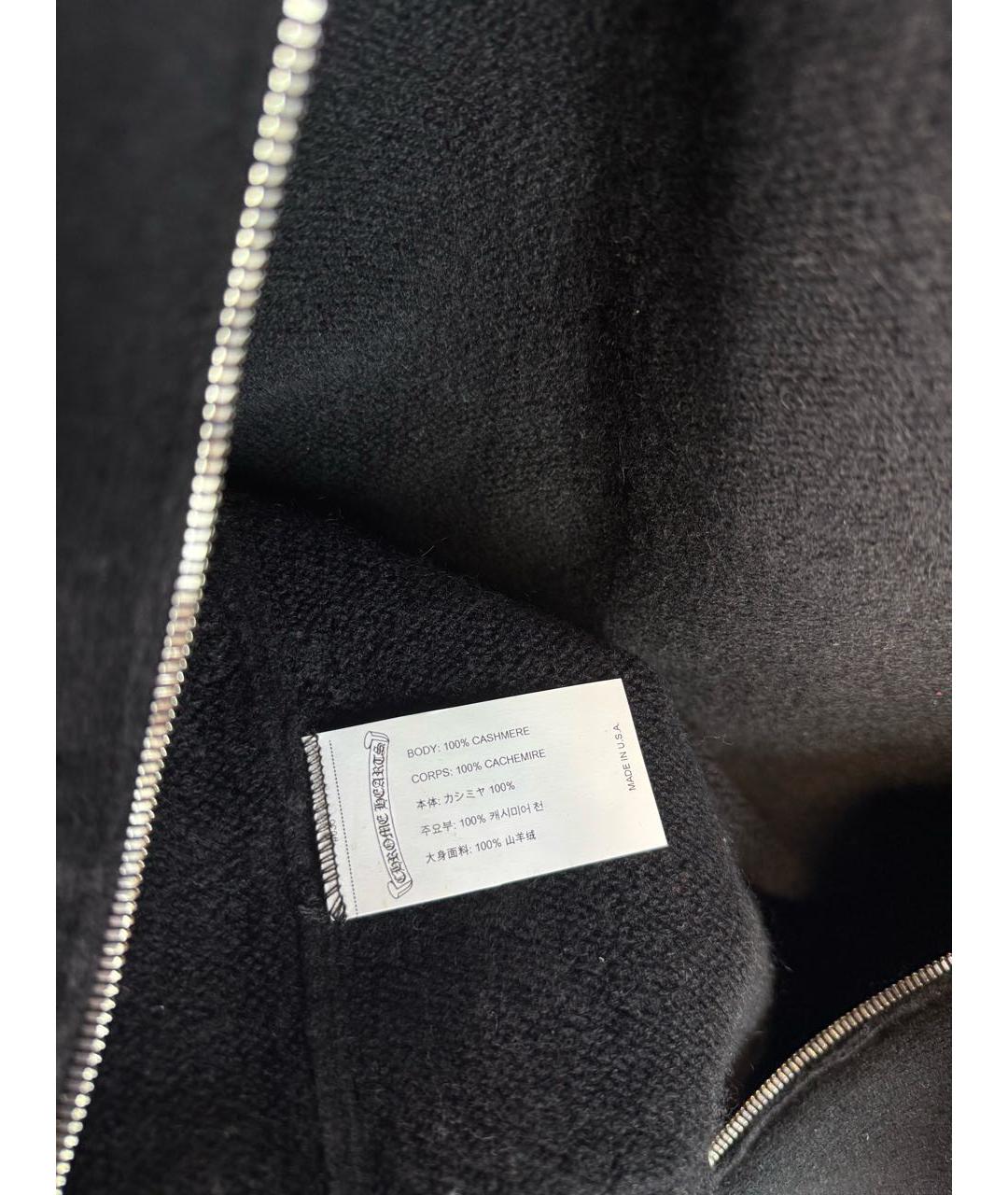 CHROME HEARTS Черный кашемировый кардиган, фото 8