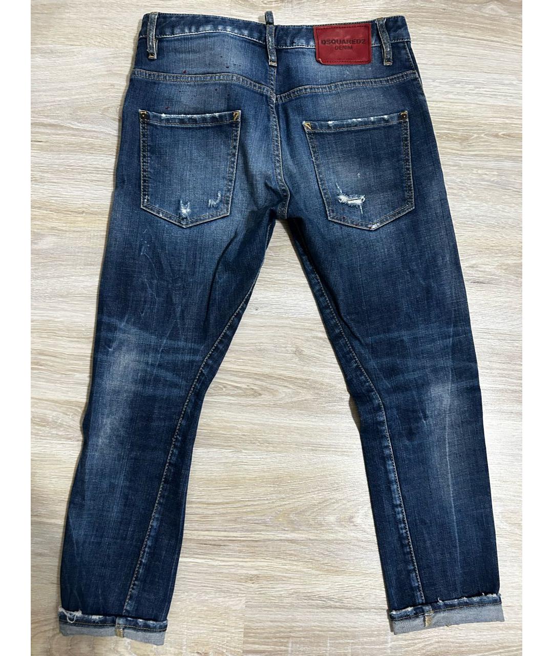 DSQUARED2 Синие хлопковые джинсы слим, фото 2