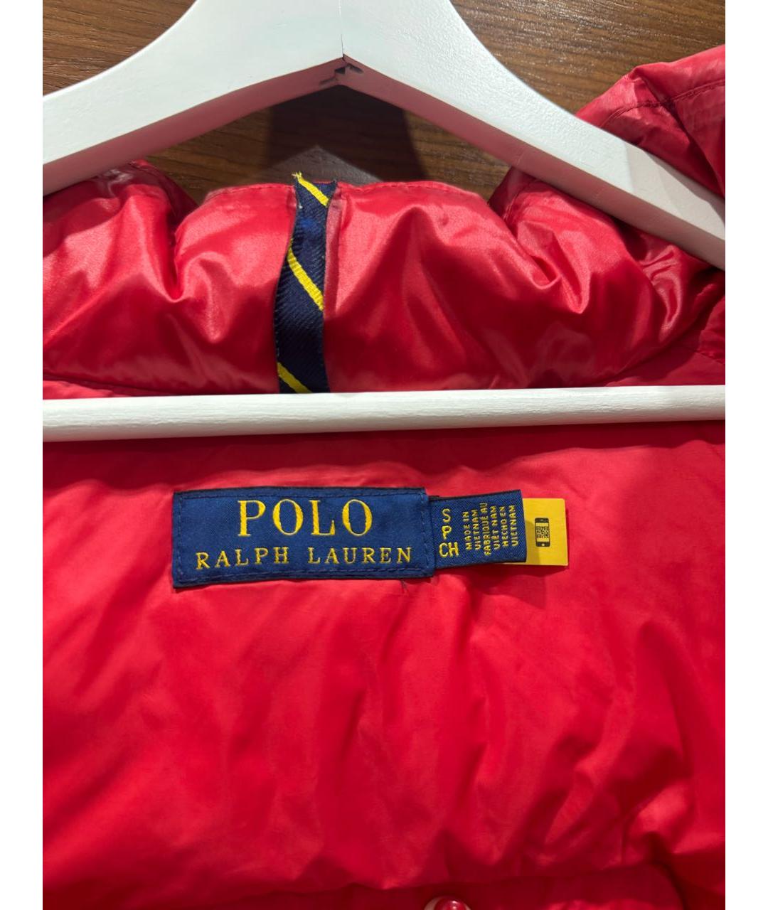POLO RALPH LAUREN Красная полиамидовая куртка, фото 3