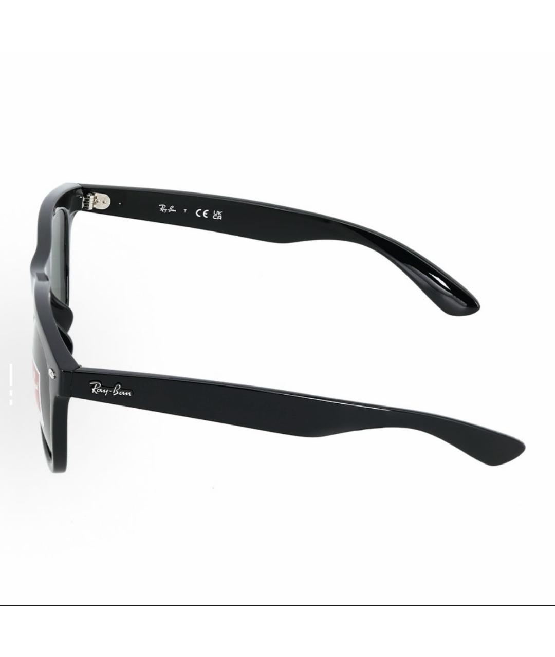 RAY BAN Черные пластиковые солнцезащитные очки, фото 5