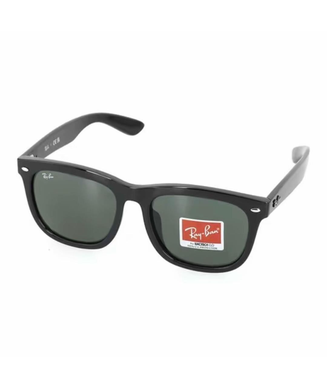 RAY BAN Черные пластиковые солнцезащитные очки, фото 6