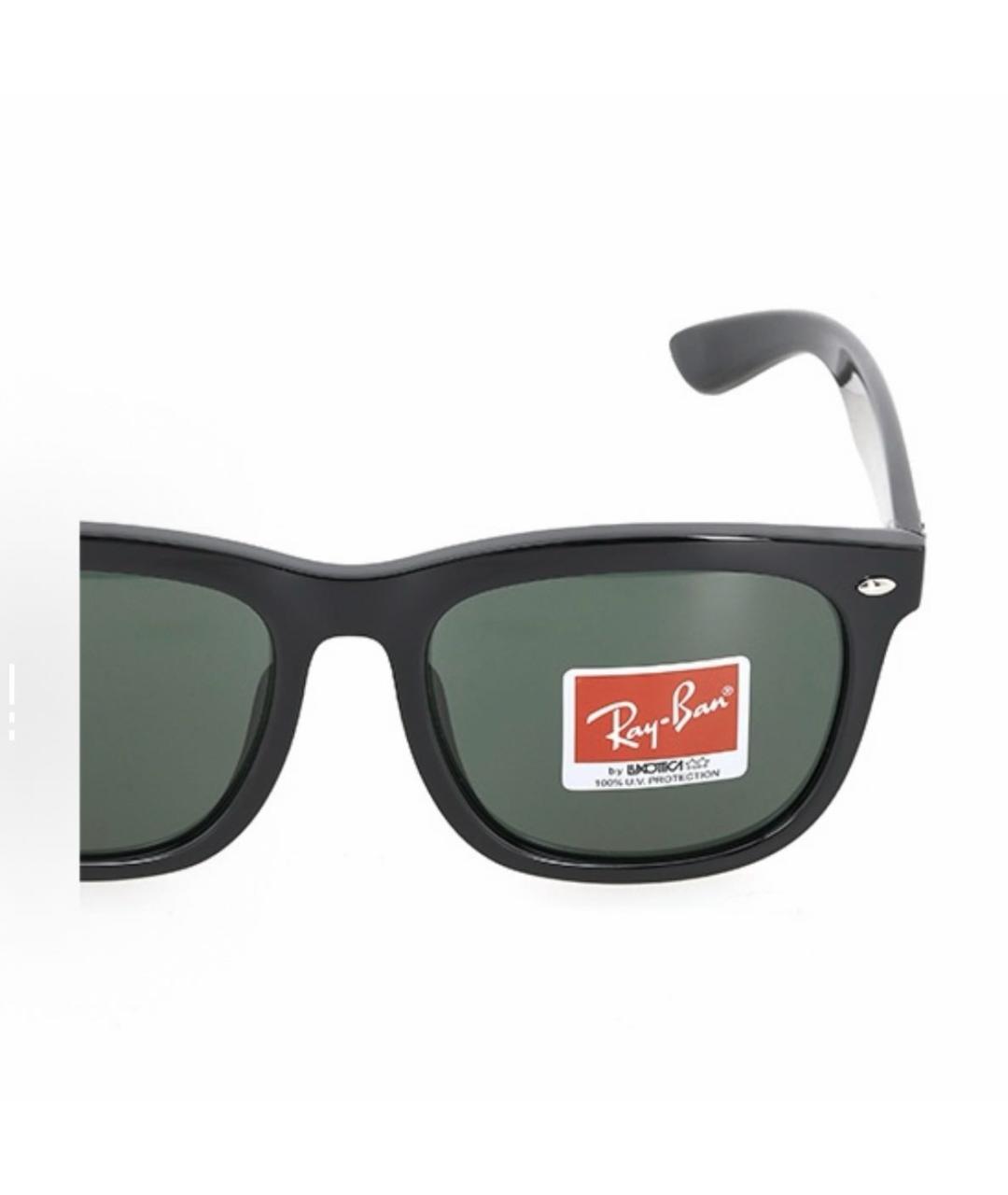 RAY BAN Черные пластиковые солнцезащитные очки, фото 3
