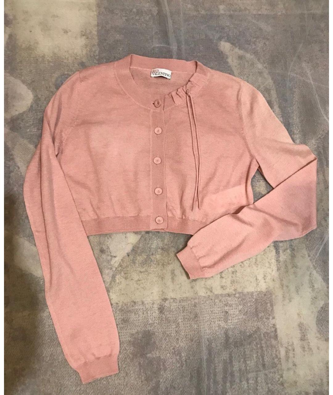 RED VALENTINO Розовый кашемировый кардиган, фото 6