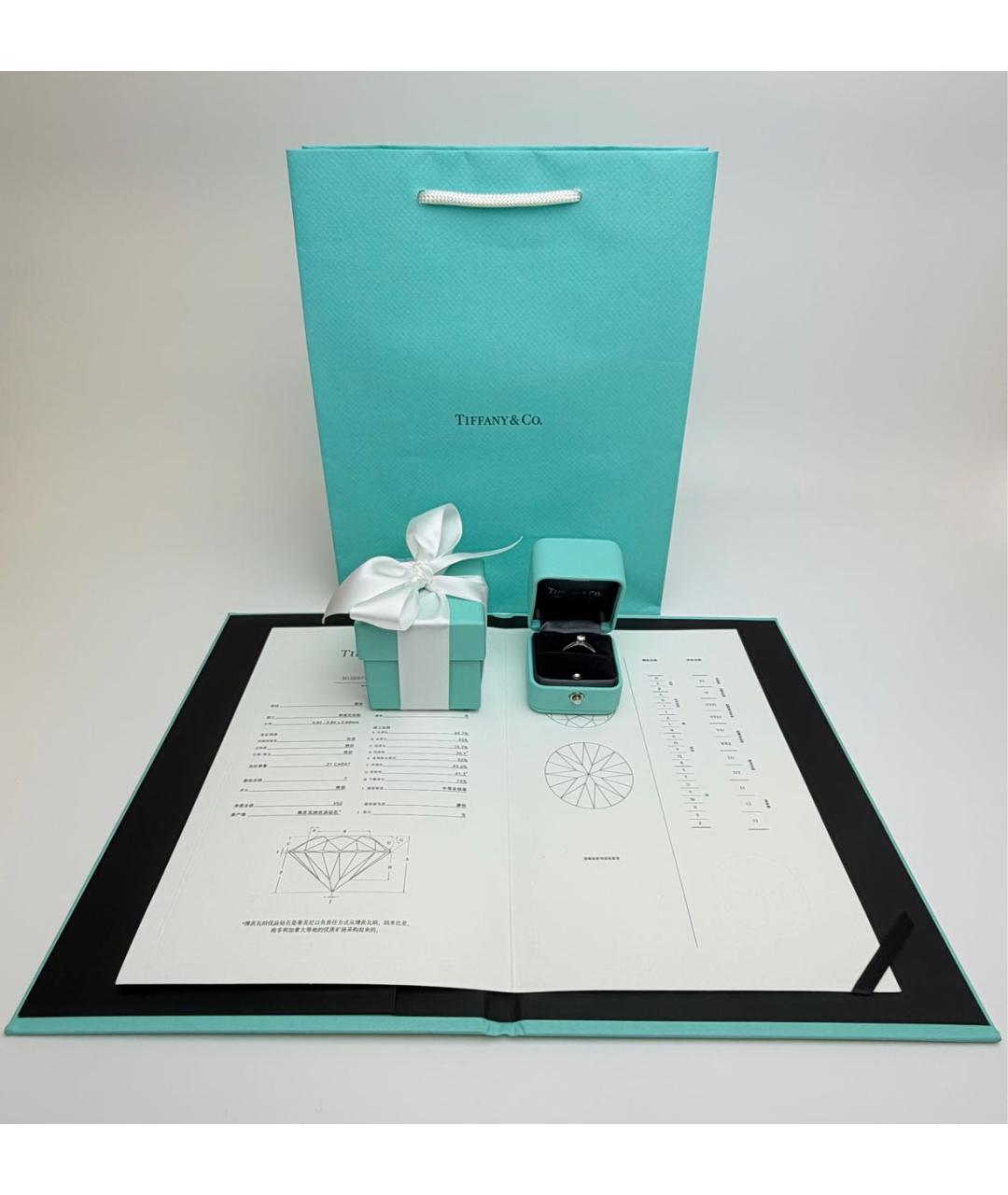 TIFFANY&CO Белое платиновое кольцо, фото 2