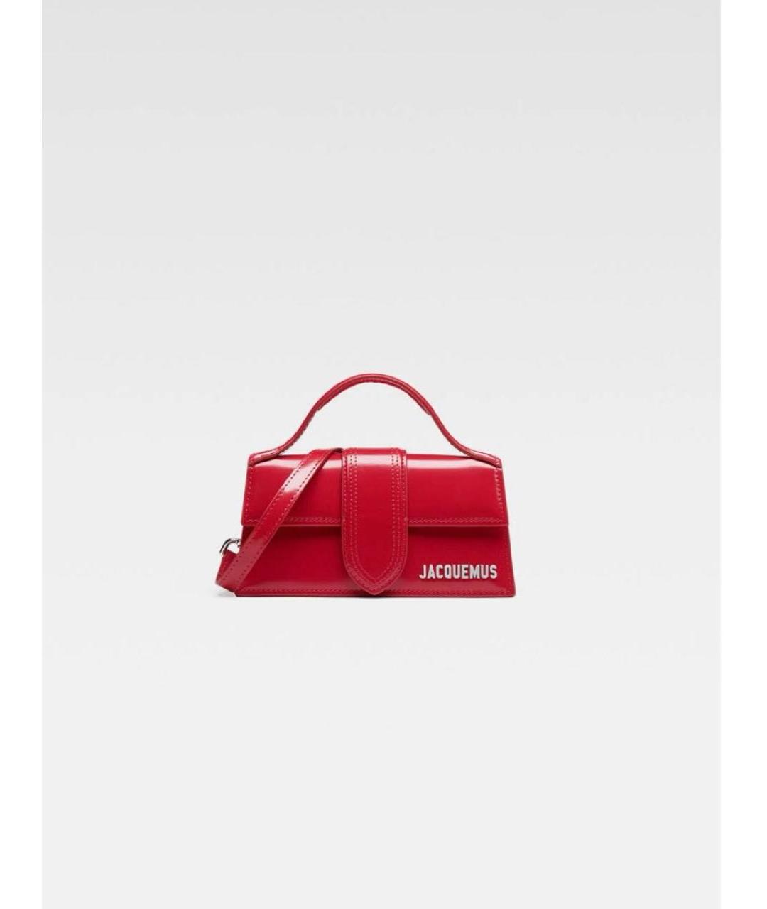 JACQUEMUS Красная кожаная сумка через плечо, фото 6
