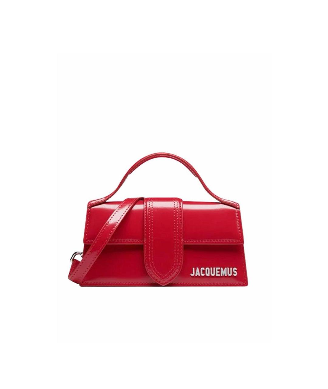 JACQUEMUS Красная кожаная сумка через плечо, фото 1