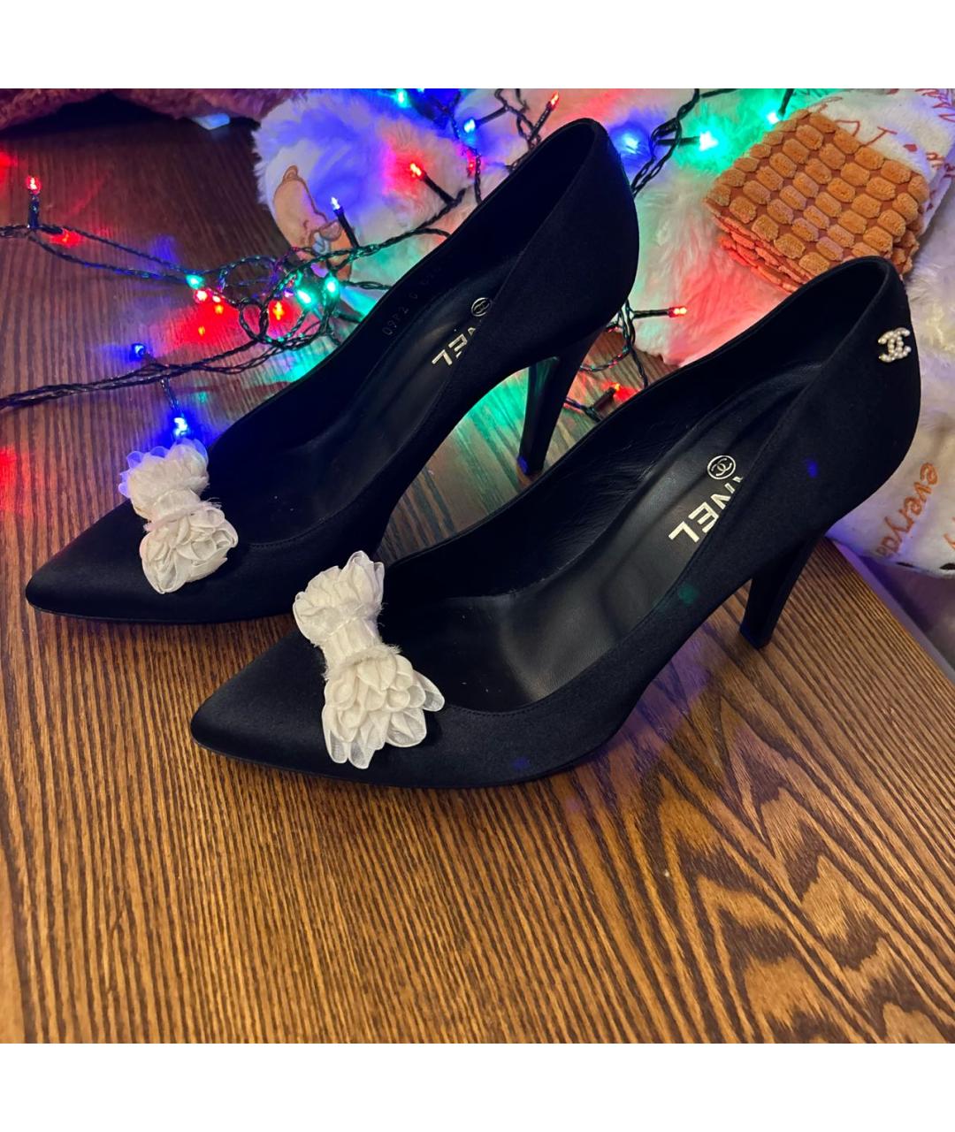 CHANEL Черные замшевые туфли, фото 4